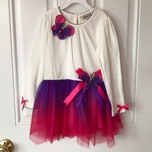 Girls dress with butterflies & tulle
